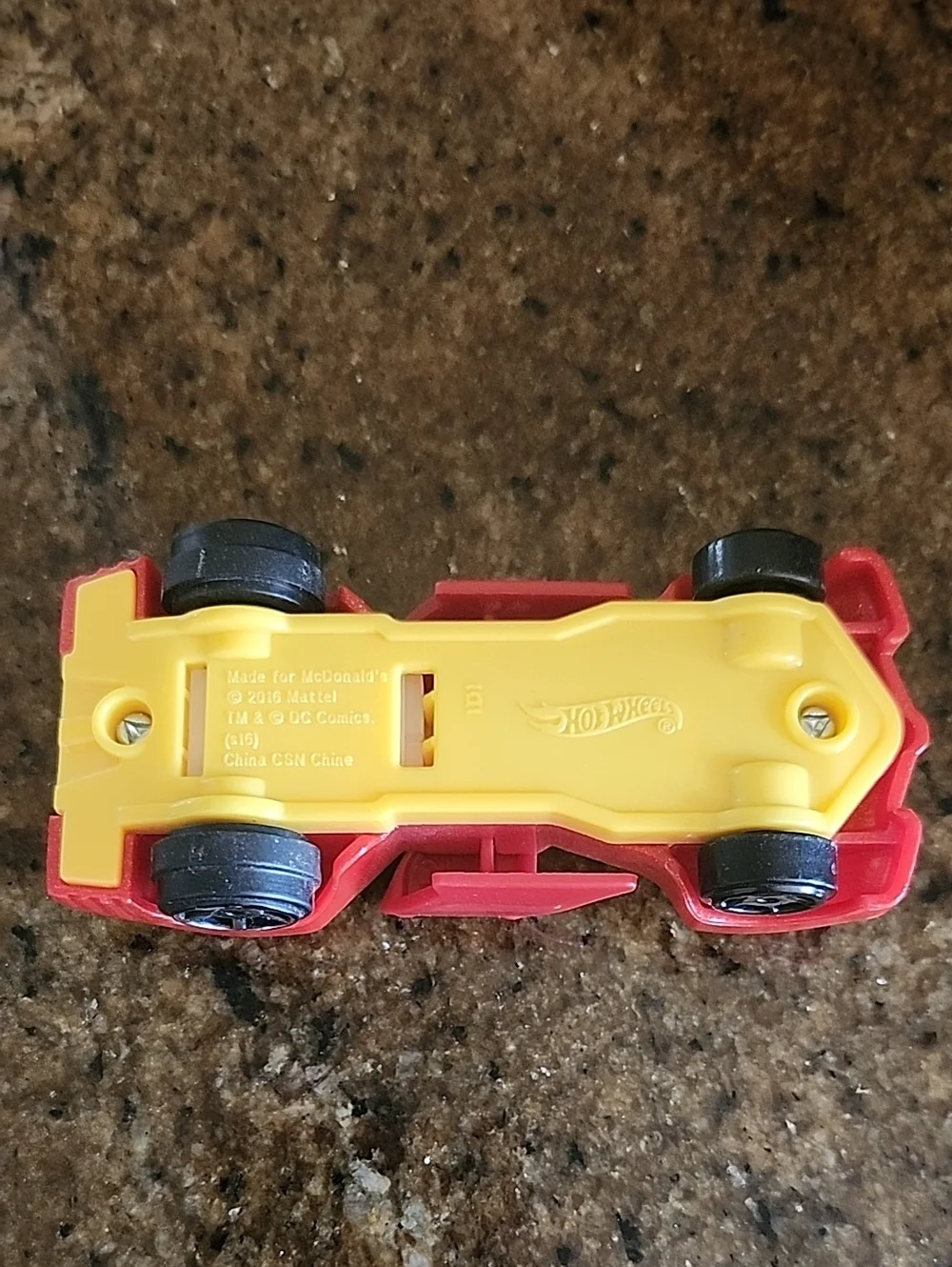 Hot Wheels McDonald's Pull & Go Flash Car Red Plastic - 2016 Collectible